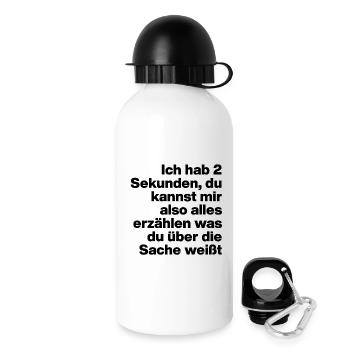 2 SECONDS, ARE YOU STUPID? SARCASM, NAUGHTY - Drinks Bottle with Lid 500 ml - white - Right