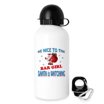 SANTA BAR GIRL - Trinkflasche mit Deckel 500 ml - Weiß - Rechts