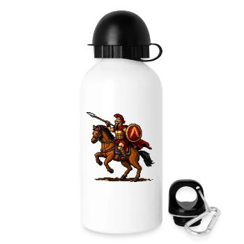 Pixel Knight on Horse - Drinks Bottle with Lid 500 ml - white - Right