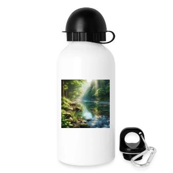 Ruhiges Skogsbäck - Trinkflasche mit Deckel 500 ml - Weiß - Rechts