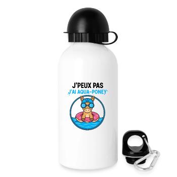 Aqua-Pony on Donut Buoy - Drinks Bottle with Lid 500 ml - white - Right