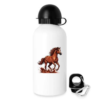 Cheval Alezan arabe Galop Force Équestre Énergie - Gourde avec bouchon 500 ml - blanc - Droite