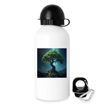 Bunter Baum des Lebens. - Trinkflasche mit Deckel 500 ml - Weiß - Rechts
