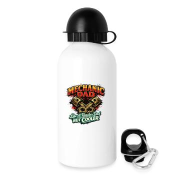 Mechanic Dad: Cooler Schrauber-Leben - Trinkflasche mit Deckel 500 ml - Weiß - Rechts