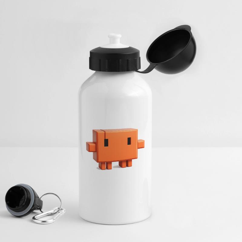 Claude Code Pixel 3D Maskottchen süßer Dev-Aufkleber Trinkflasche mit Deckel 500 ml