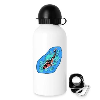 Koi Azure Spiral - Drinks Bottle with Lid 500 ml - white - Right