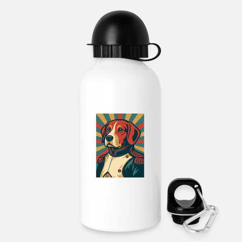 Dog General Style Poster Rétro Design Vintage - Gourde avec bouchon 500 ml - blanc