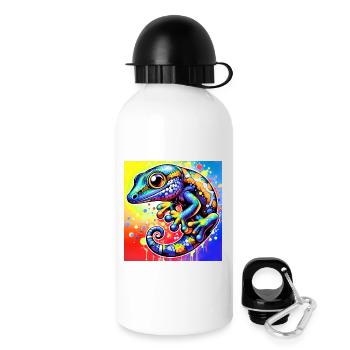 Gecko - Trinkflasche mit Deckel 500 ml - Weiß - Rechts