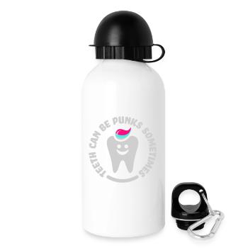 teeth punk zahn - Drinks Bottle with Lid 500 ml - white - Right
