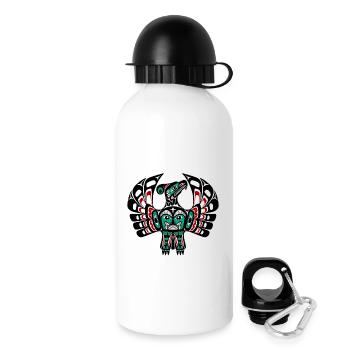 Northwest Pacific coast Haida art Thunderbird - Trinkflasche mit Deckel 500 ml - Weiß - Rechts