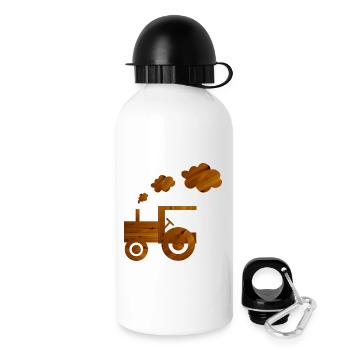 traktor landwirtschaft spielzeug - Trinkflasche mit Deckel 500 ml - Weiß - Rechts