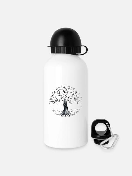 arbre de vie - Gourde avec bouchon 500 ml - blanc