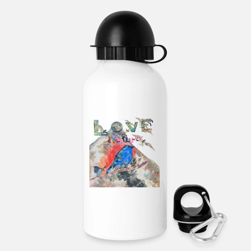 AIMEZ LA NATURE - Gourde avec bouchon 500 ml - blanc