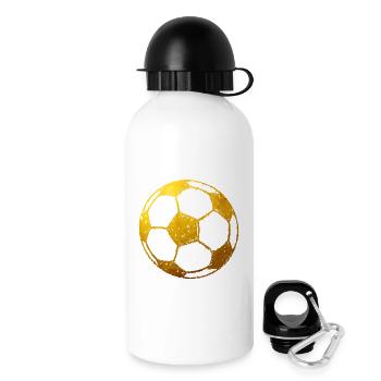 Football - Or - Gourde avec bouchon 500 ml - blanc - Droite