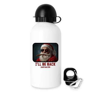 I ll be back - Santa Claus Terminator - Drinks Bottle with Lid 500 ml - white - Right