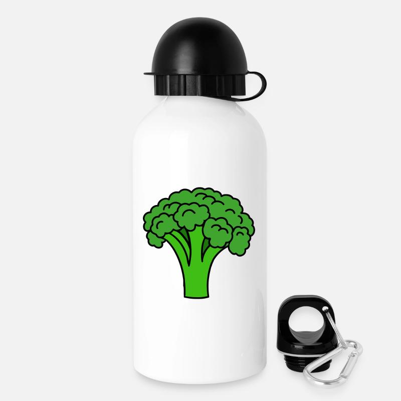 Broccoli - Drinks Bottle with Lid 500 ml - white