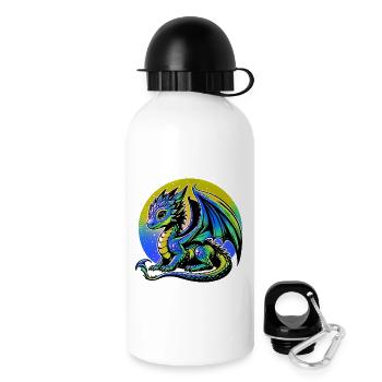 Drache - Trinkflasche mit Deckel 500 ml - Weiß - Rechts