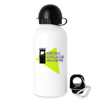 Retro-Arcade-Spiele - Trinkflasche mit Deckel 500 ml - Weiß - Rechts