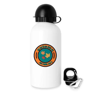 Herbstlaub-Embleme - Trinkflasche mit Deckel 500 ml - Weiß - Rechts
