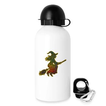 Regenbogen Hexenflug - Trinkflasche mit Deckel 500 ml - Weiß - Rechts