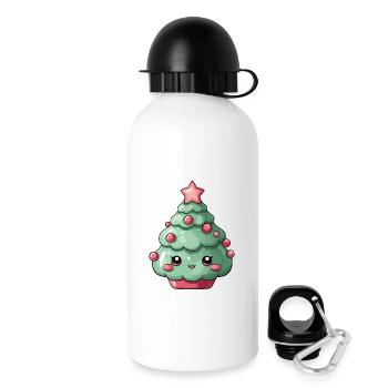 Kawaii Weihnachtsbaum Charme - Trinkflasche mit Deckel 500 ml - Weiß - Rechts
