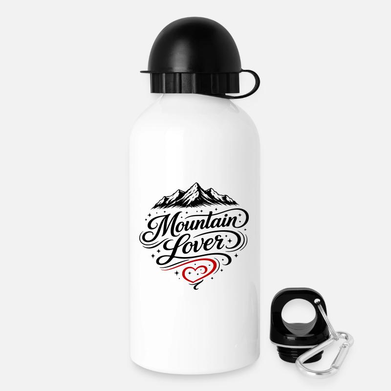 Mountain Lover - Drinks Bottle with Lid 500 ml - white