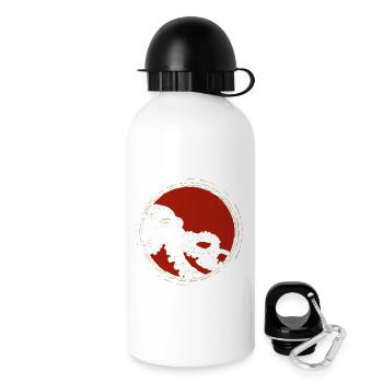 Octopus Vintage à l’encre rouge - Gourde avec bouchon 500 ml - blanc - Droite