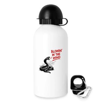 Graphique du Serpent du Vent - Gourde avec bouchon 500 ml - blanc - Droite
