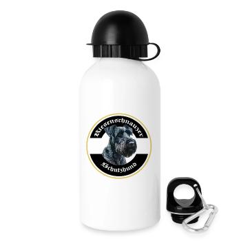 Riesenschnauzer Schutzhund IGP Motiv - Trinkflasche mit Deckel 500 ml - Weiß - Rechts