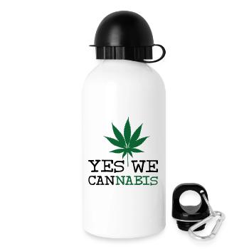 Yes We Cannabis - Gourde avec bouchon 500 ml - blanc - Droite