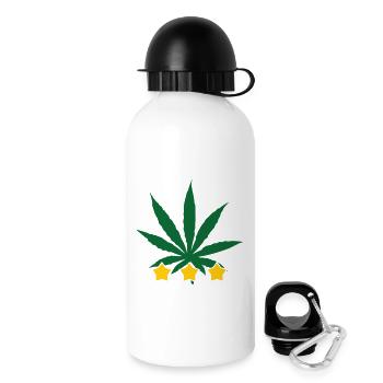 Feuille de Cannabis - Weed - Legalize - Gourde avec bouchon 500 ml - blanc - Droite