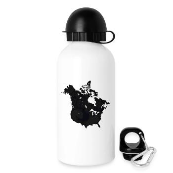 USA Canada Fusion Amérique du Nord Amitié - Gourde avec bouchon 500 ml - blanc - Droite