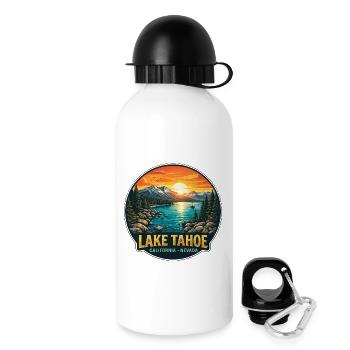 Lake Tahoe Cabin Decor Sunset Mountain Getaway - Drinks Bottle with Lid 500 ml - white - Right