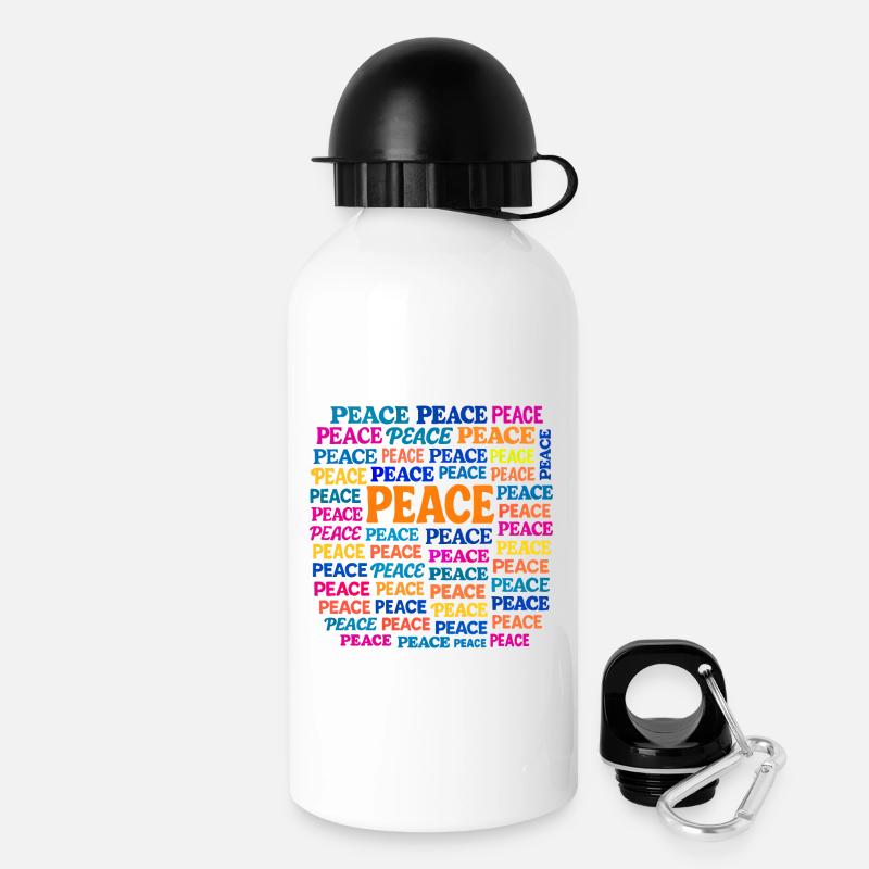 Peace - Drinks Bottle with Lid 500 ml - white