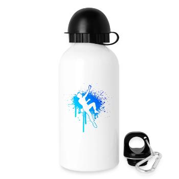 Sportklettern Geschenkidee für eine Bergsportlerin - Trinkflasche mit Deckel 500 ml - Weiß - Rechts