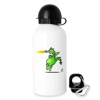 Drachen - Trinkflasche mit Deckel 500 ml - Weiß - Rechts