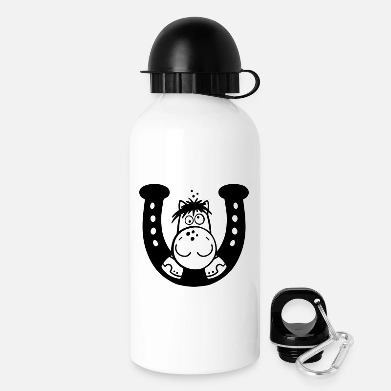 Cute Horse - Drinks Bottle with Lid 500 ml - white