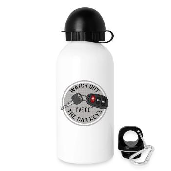 Watch Out I've Got The Car Keys - Drinks Bottle with Lid 500 ml - white - Right