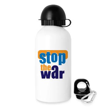 Arrêtez les guerres - Gourde avec bouchon 500 ml - blanc - Droite