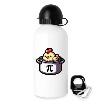Pi Day Poulet Motif Pi Fans Fans de Maths Enseignants - Gourde avec bouchon 500 ml - blanc - Droite