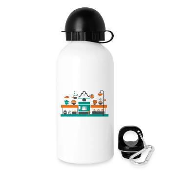 Street Food Festival - Drinks Bottle with Lid 500 ml - white - Right