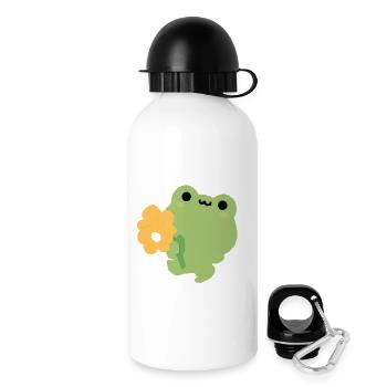 Grenouille romantique - Gourde avec bouchon 500 ml - blanc - Droite