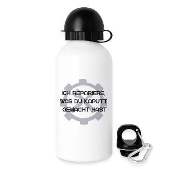 Je vais réparer ce que tu as cassé - Gourde avec bouchon 500 ml - blanc - Droite