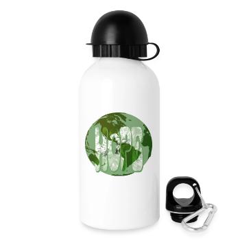 Glyphes EarthLove Verts - Gourde avec bouchon 500 ml - blanc - Droite