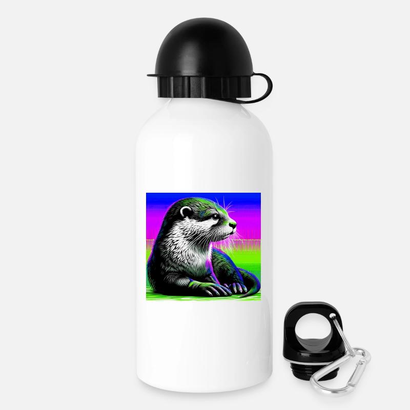 loutre - Gourde avec bouchon 500 ml - blanc