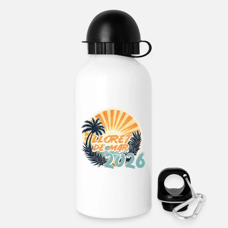 Lloret De Mar 2026 - Trinkflasche mit Deckel 500 ml - Weiß
