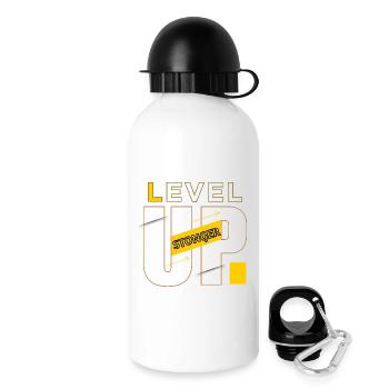 Level Up-Grafikleistung - Trinkflasche mit Deckel 500 ml - Weiß - Rechts