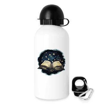 Livre avec des étoiles - Gourde avec bouchon 500 ml - blanc - Droite