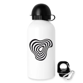 Teil abstrakter Linienformgestaltung - Trinkflasche mit Deckel 500 ml - Weiß - Rechts