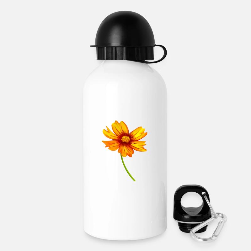 flower - Drinks Bottle with Lid 500 ml - white